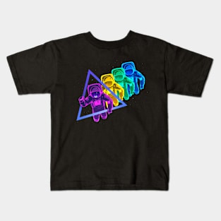 Space Astronaut Vintage Retro Astro Pop Art Kids T-Shirt